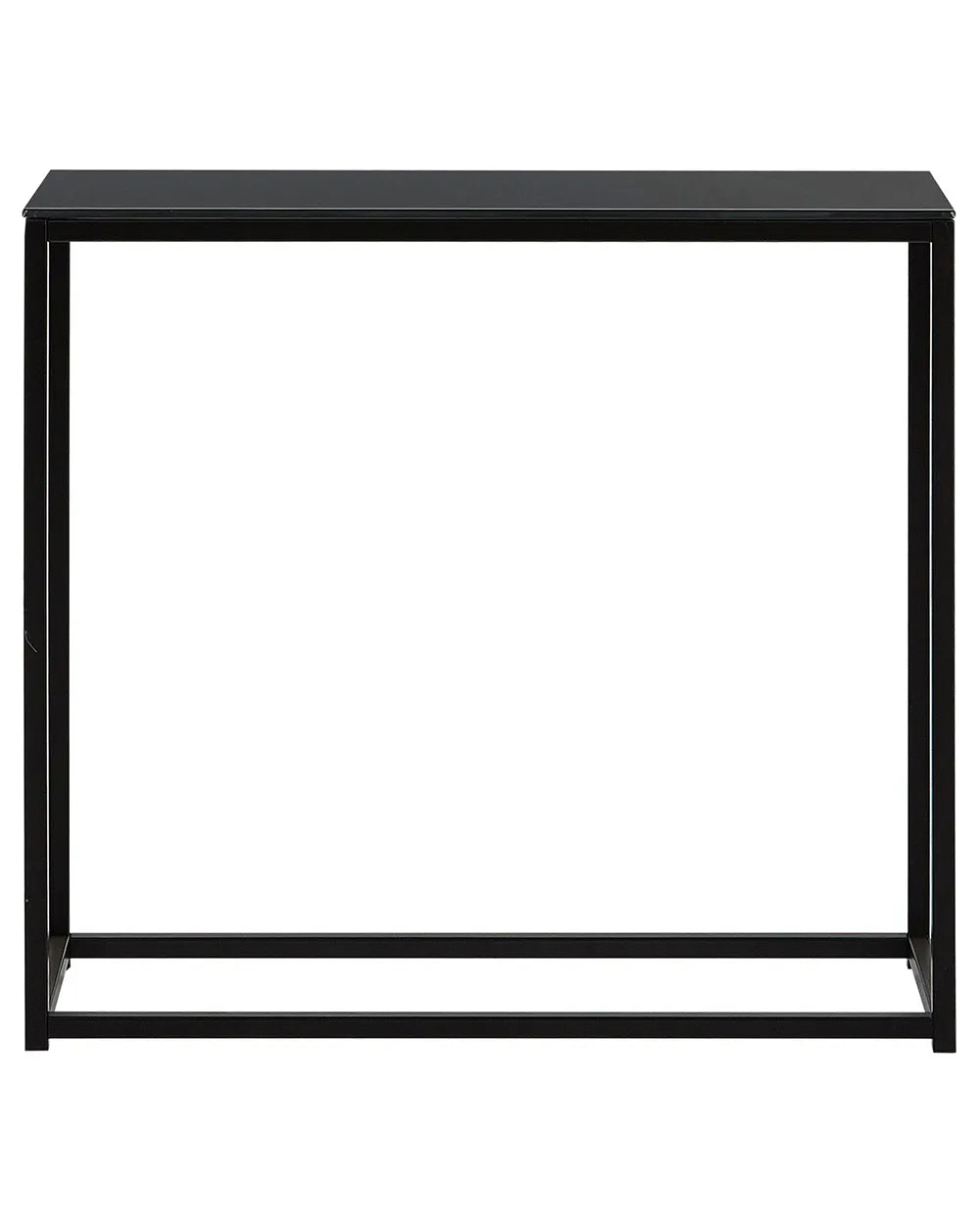 Console Table Tempered Glass Black Chic Look Corvia
