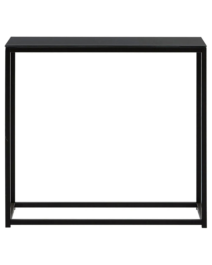 Console Table Tempered Glass Black Chic Look Corvia