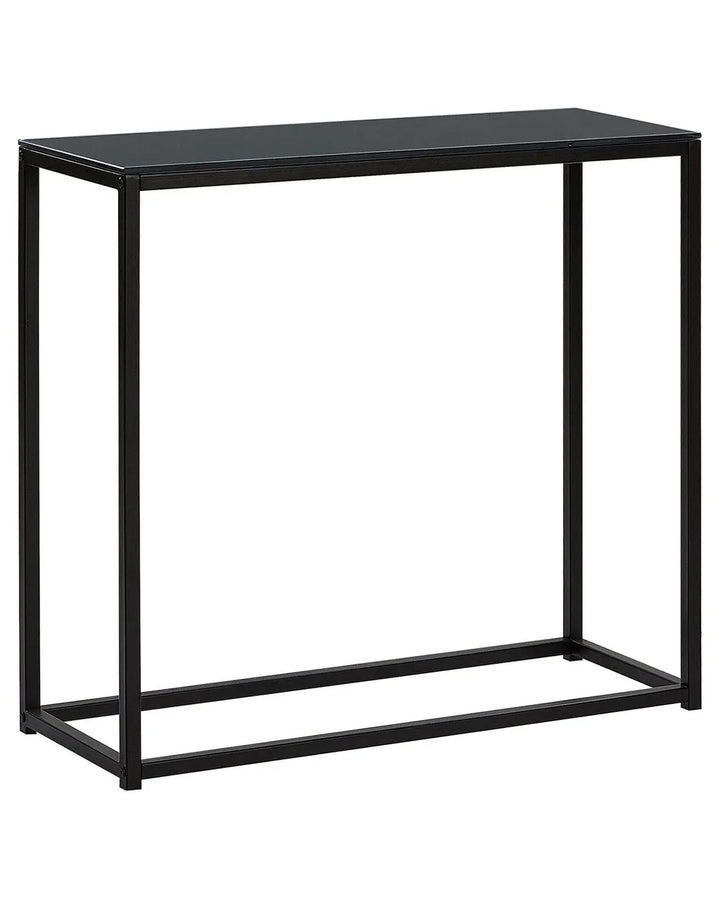 Console Table Tempered Glass Black Chic Look Corvia