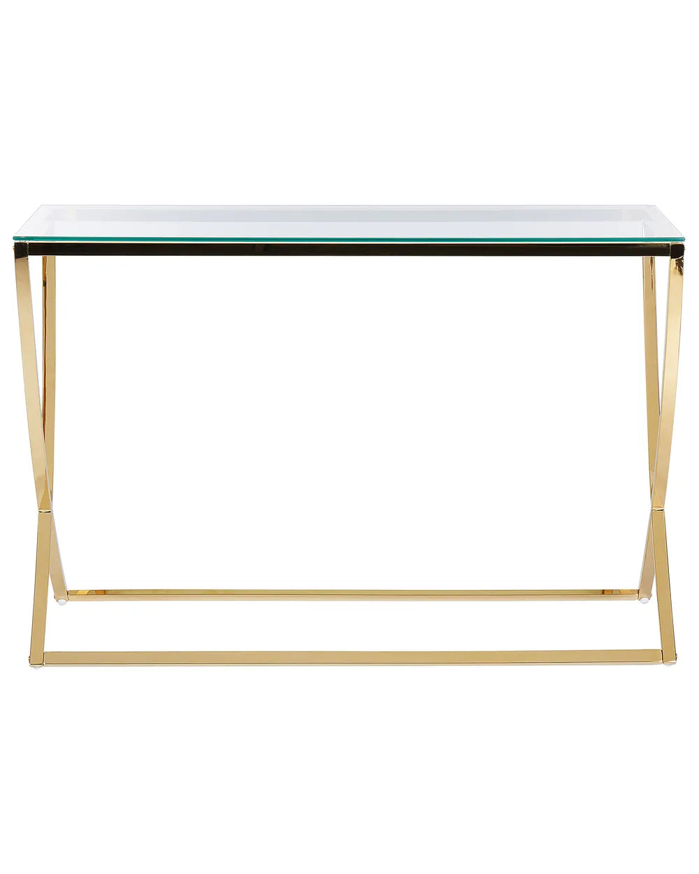 Console Table Tempered Glass Gold Robust Frame Genvia