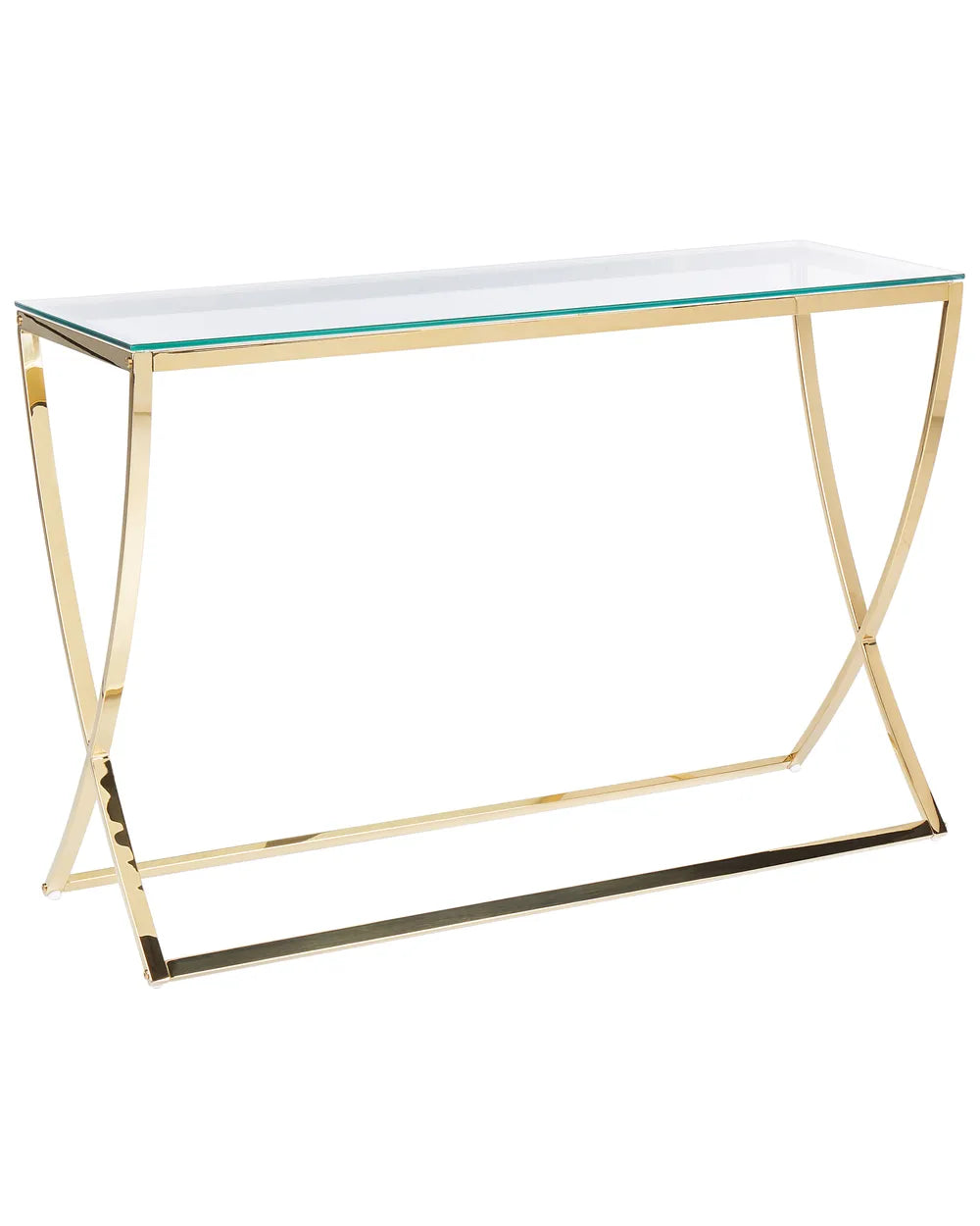 Console Table Tempered Glass Gold Robust Frame Genvia