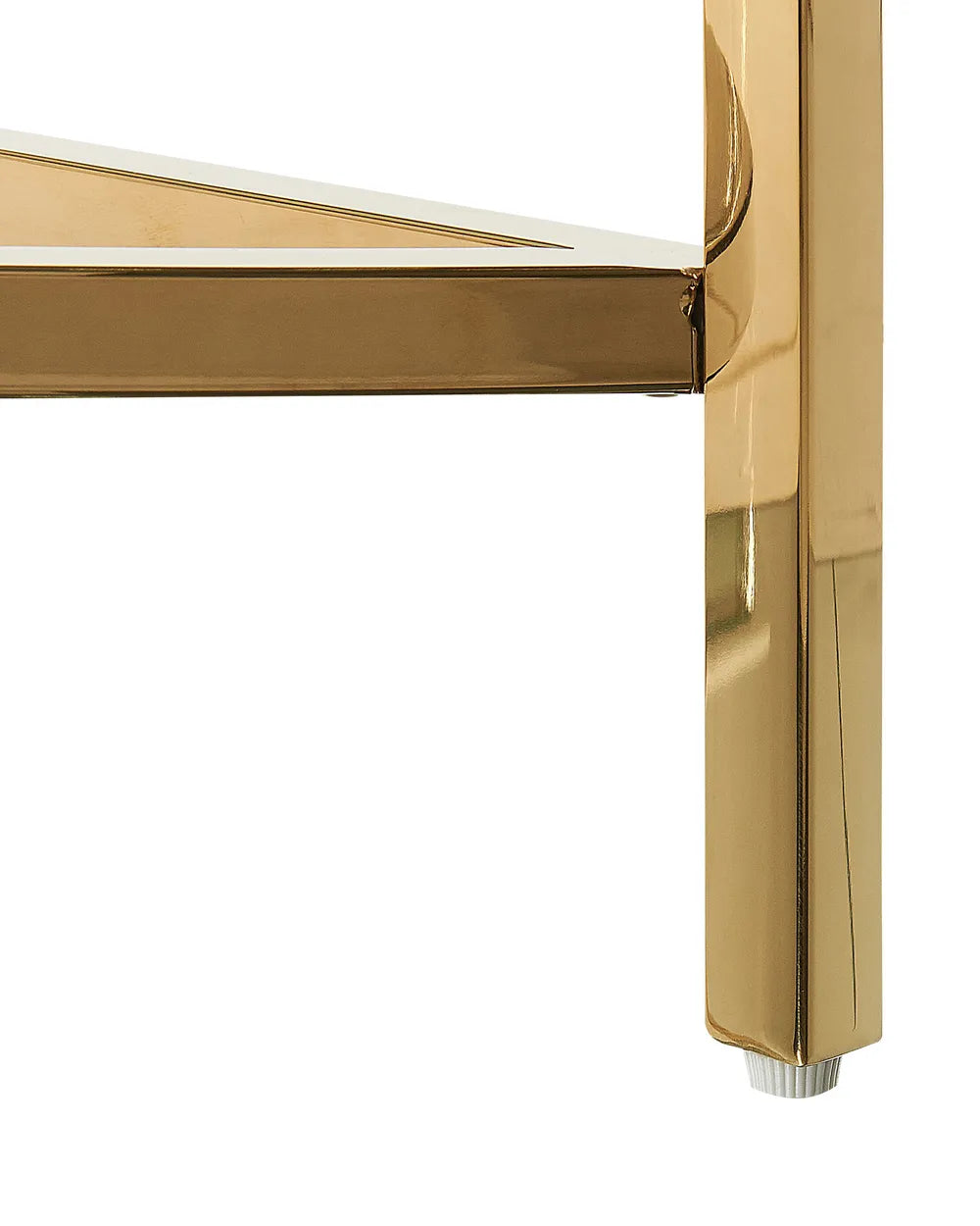 Console Table Tempered Glass White Marble Design Tavora