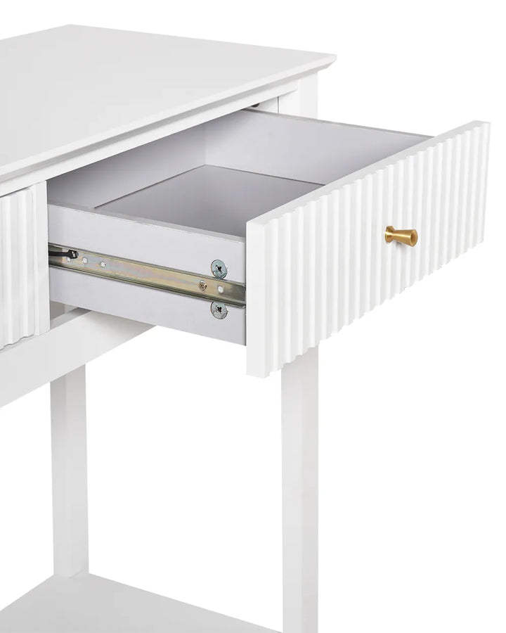 Console Table White Functional Storage Space Favora