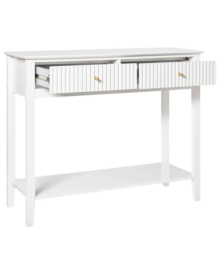 Console Table White Functional Storage Space Favora