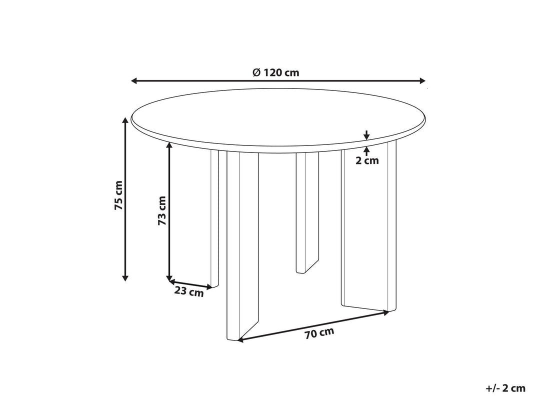 Calderon Round Dining Table ⌀ 120 cm Black