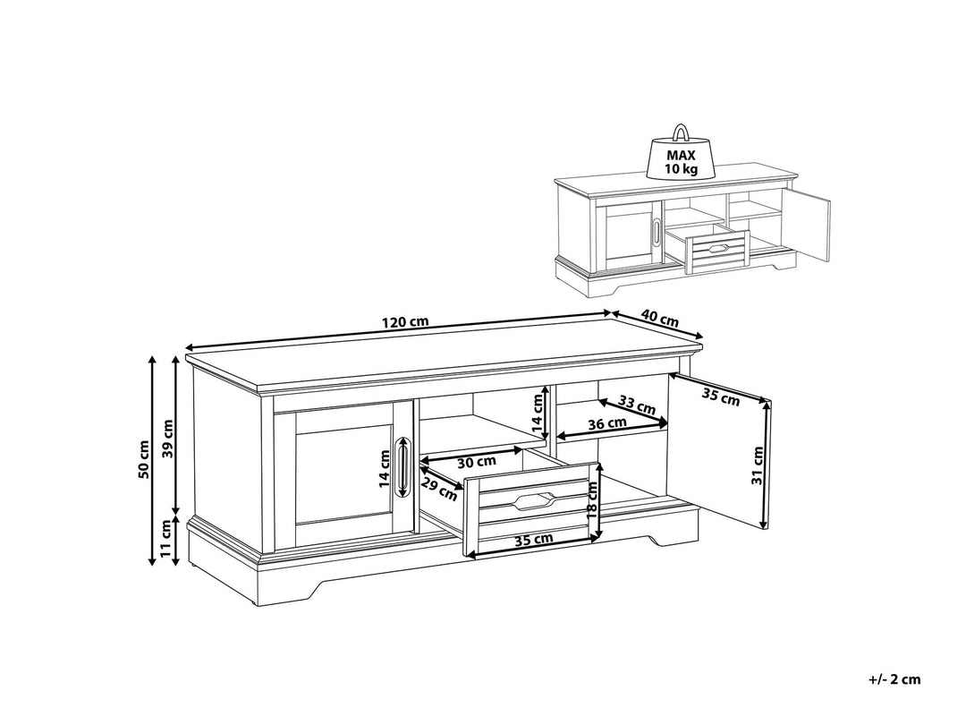 TV Stand Dark Grey Kruszewski