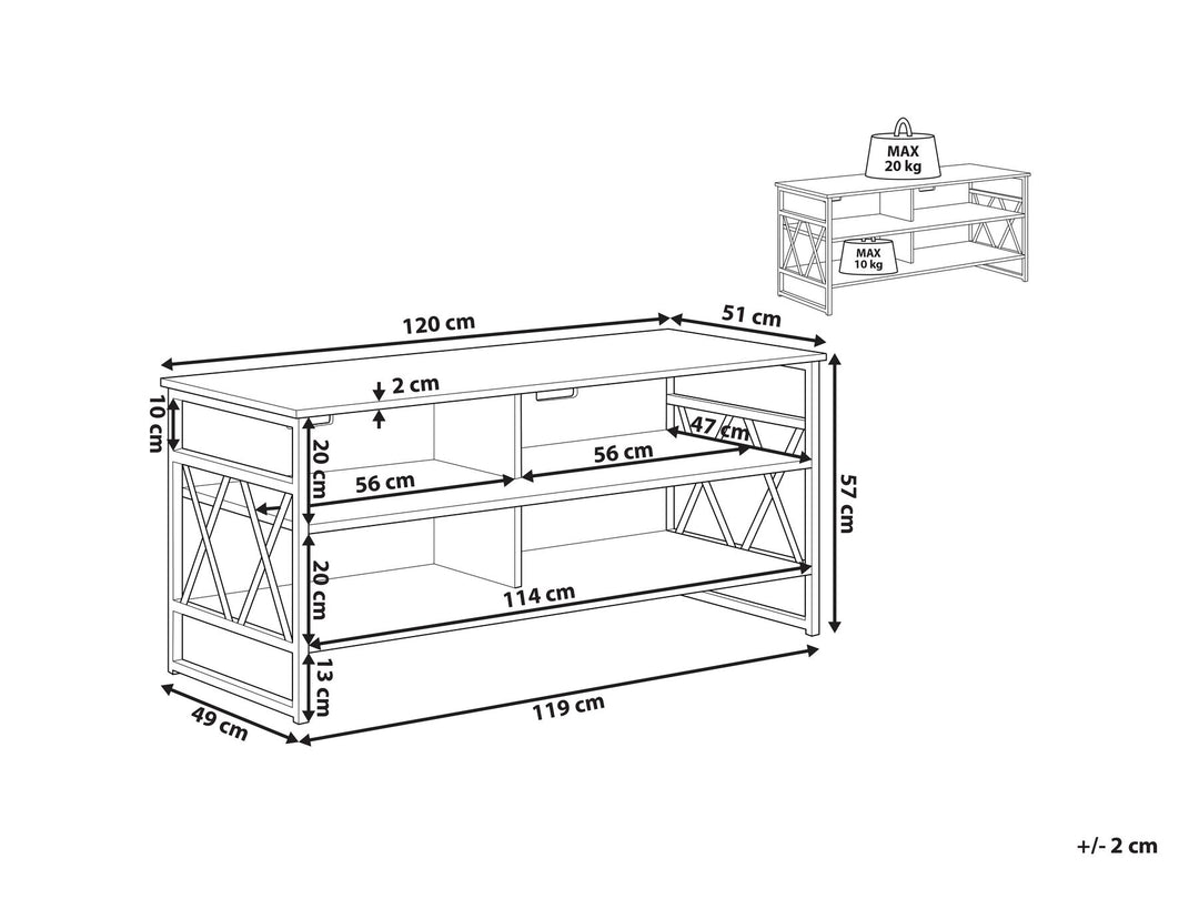 TV Stand Dark Brown Ashae