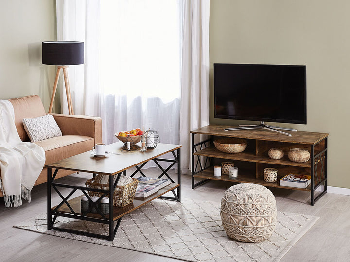 TV Stand Dark Brown Ashae