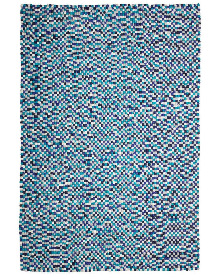 Amdo Felt Ball Rug 160 x 230 cm Multicolour Blue