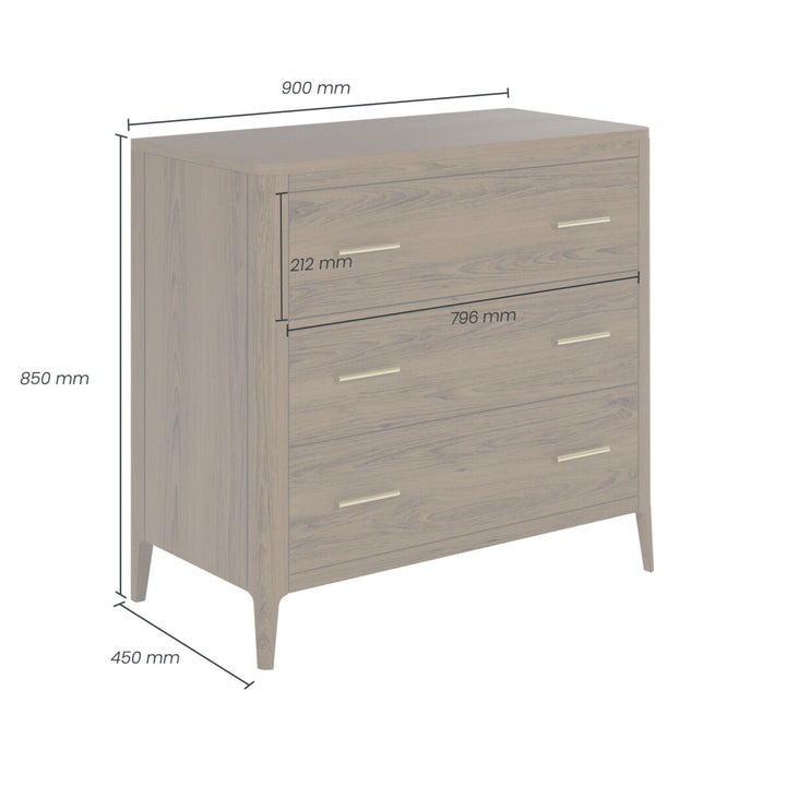 D.I.Designs Abberley 3 Drawer Chest Brown