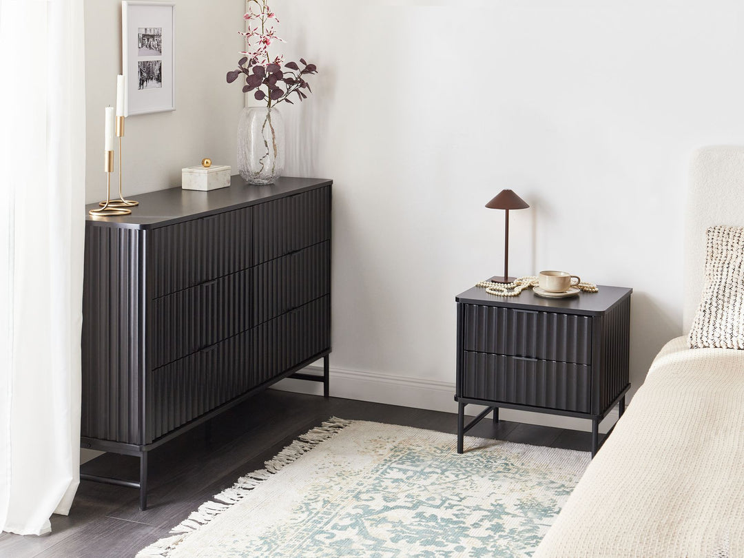 6 Drawer Chest Black Cartwright