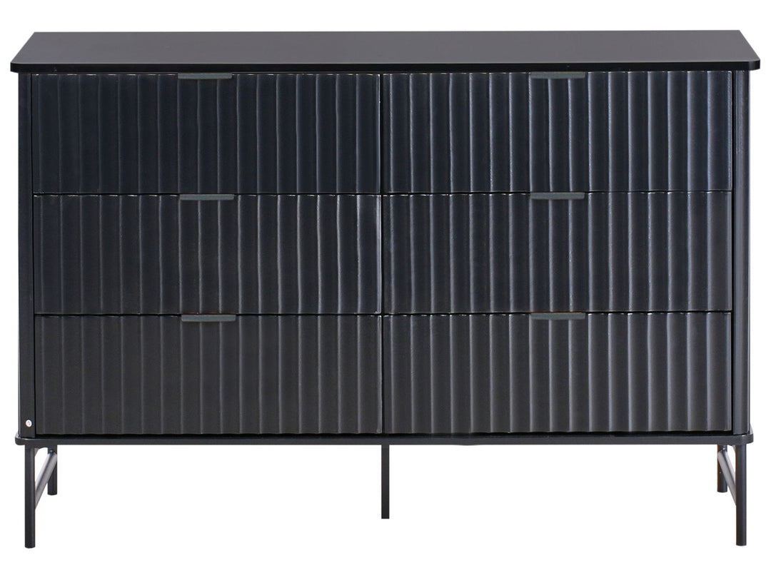 6 Drawer Chest Black Cartwright