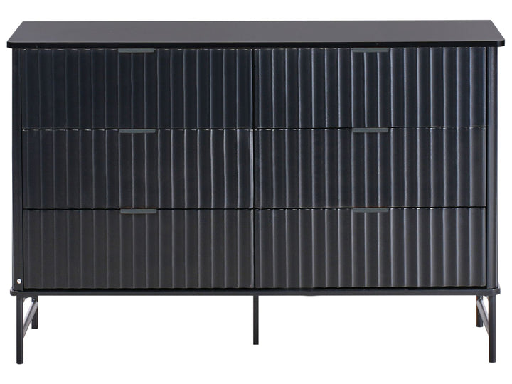 6 Drawer Chest Black Cartwright