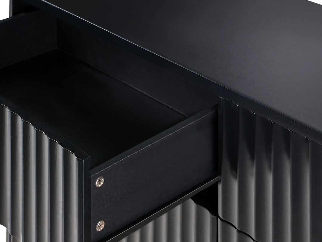 6 Drawer Chest Black Cartwright