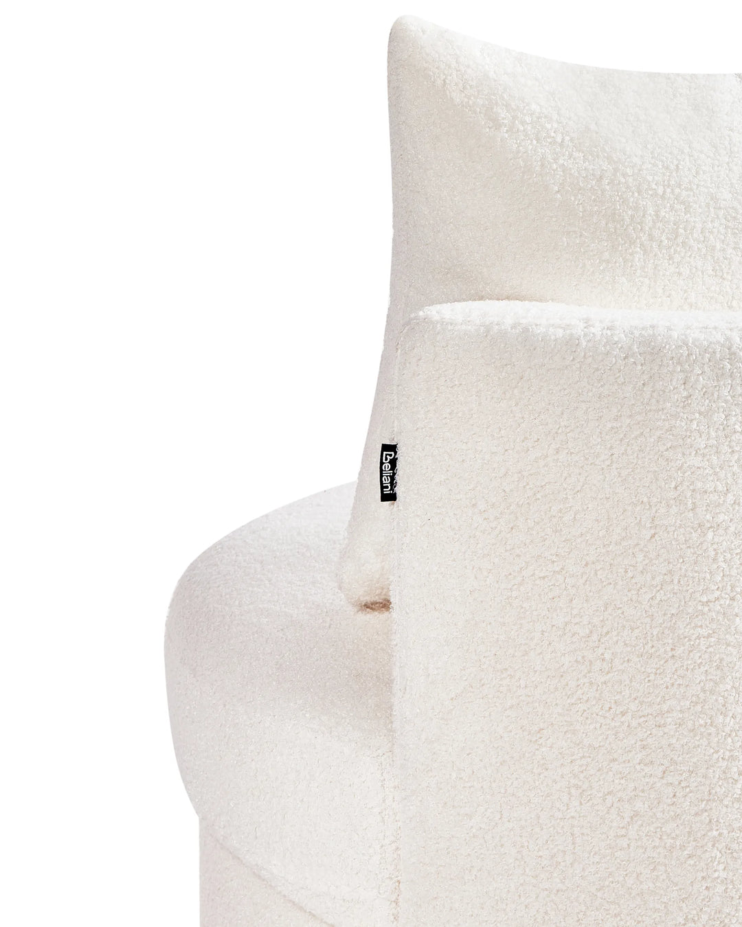 Swivel Armchair Boucle White Gabar