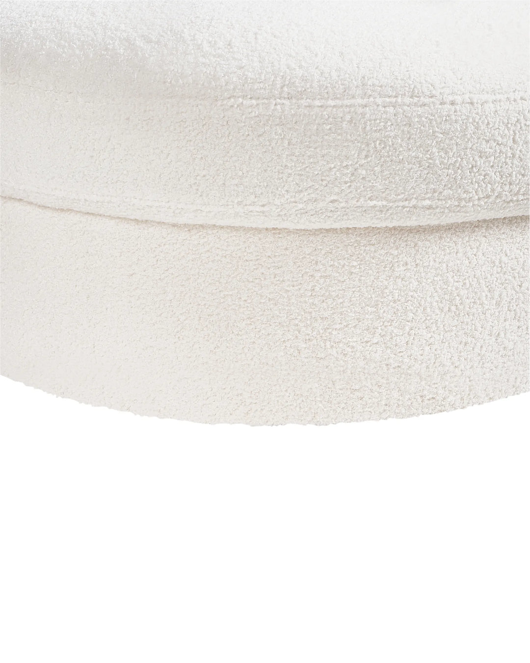 Swivel Armchair Boucle White Gabar