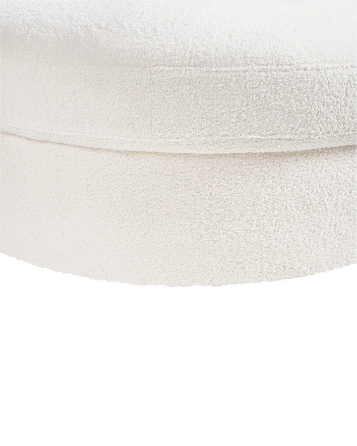 Swivel Armchair Boucle White Gabar