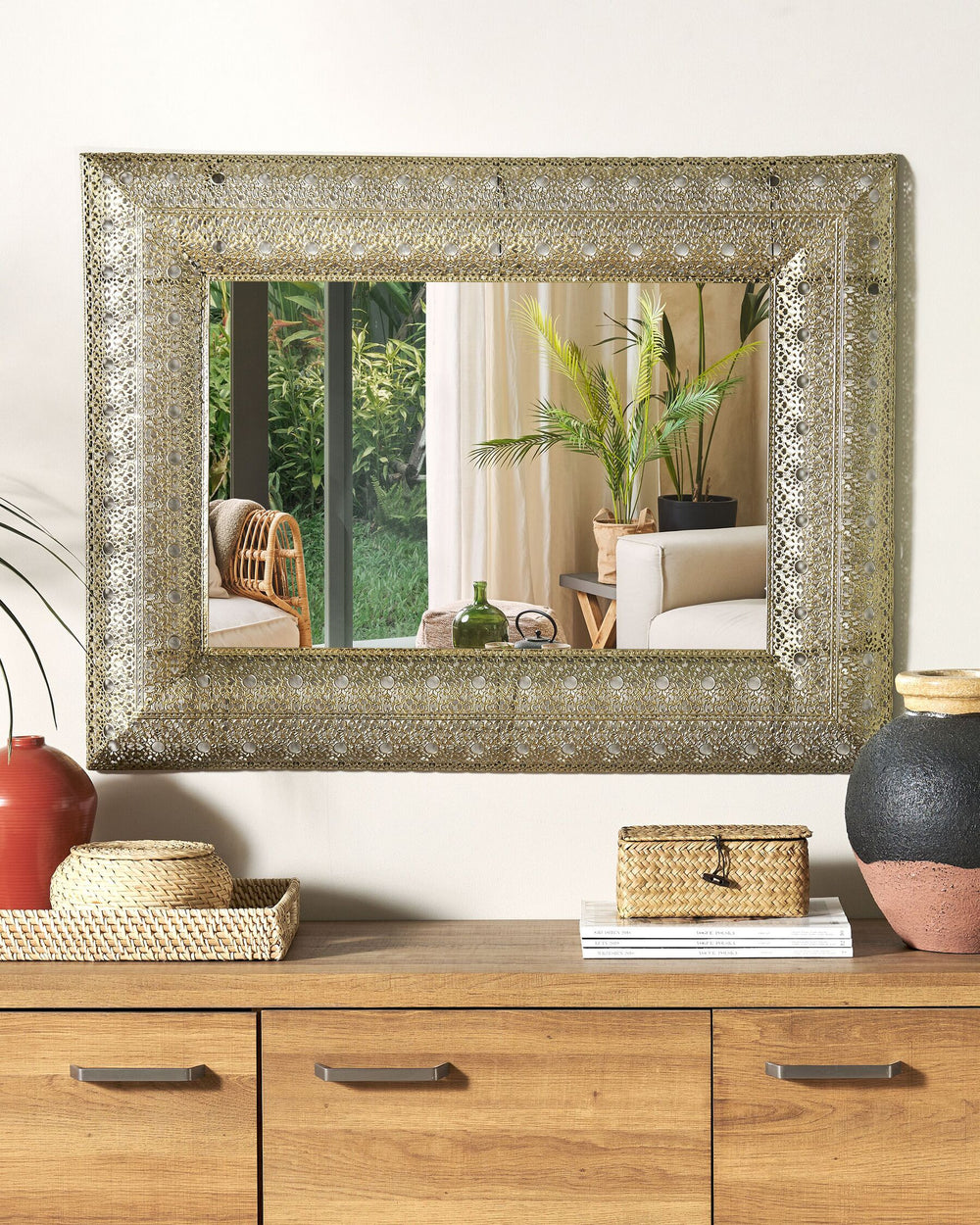 Dehradun Wall Mirror Metal Gold