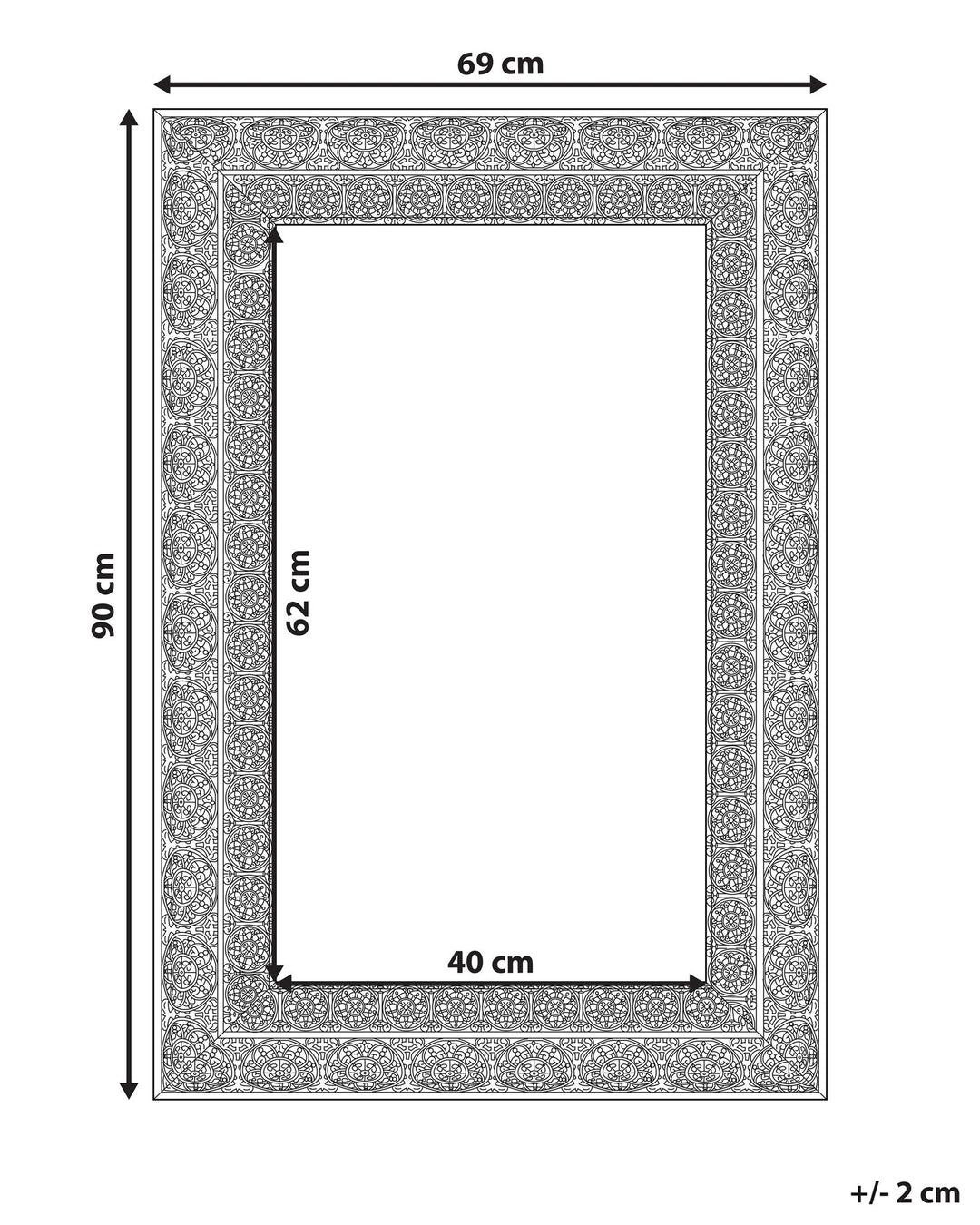 Dehradun Wall Mirror Metal Gold