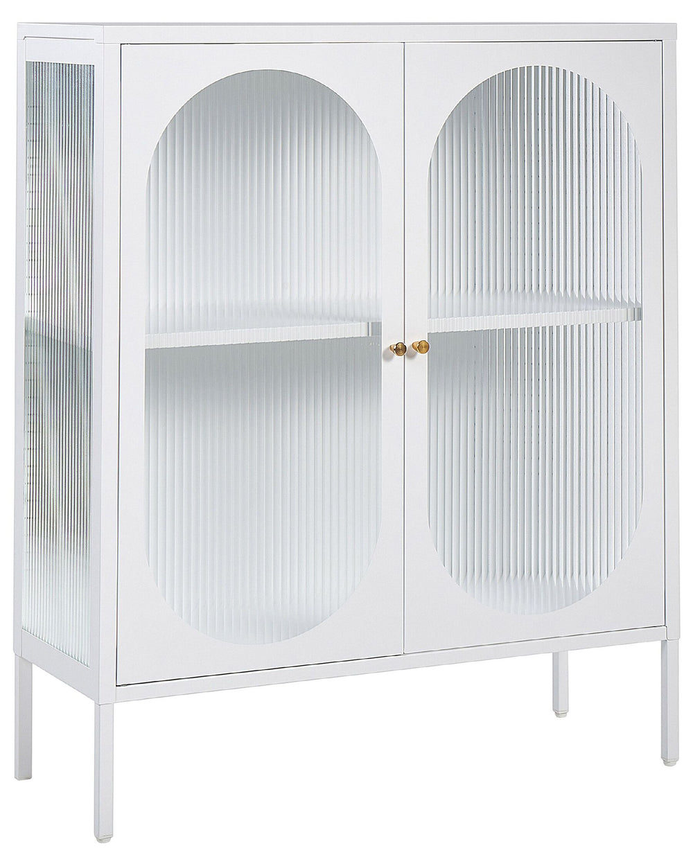 Sarre Steel Display Cabinet White