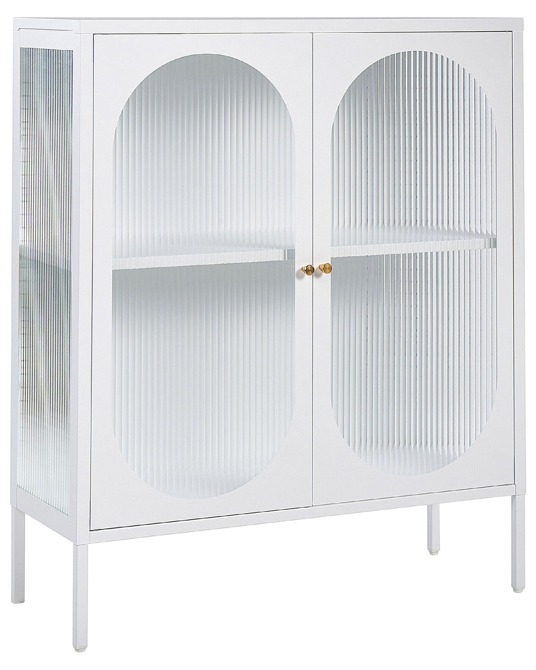 Sarre Steel Display Cabinet White