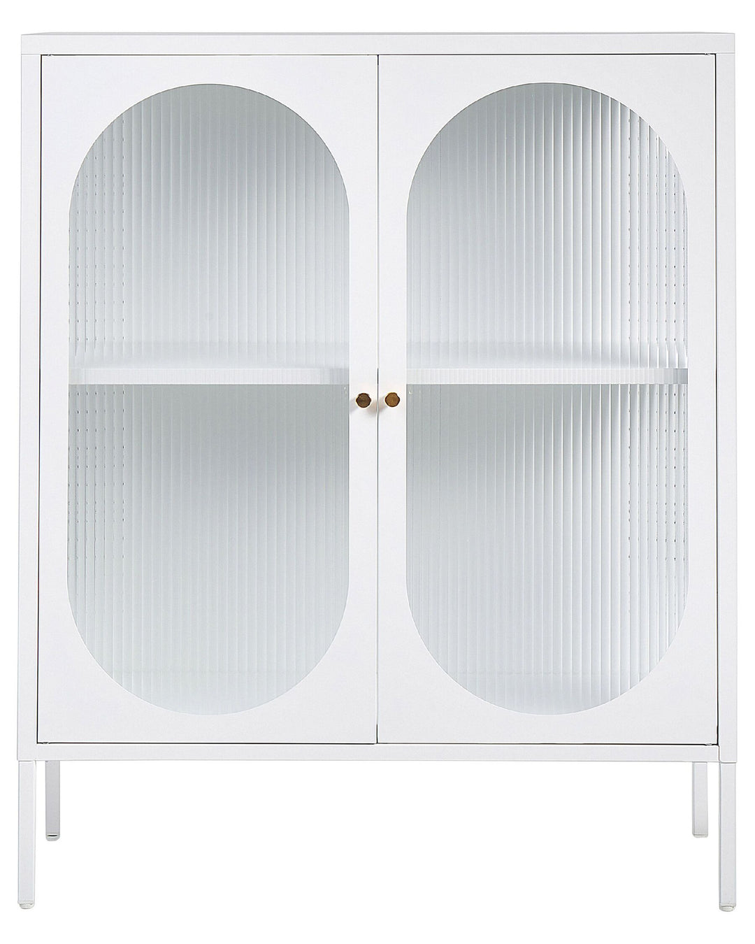 Damyah Steel Display Cabinet White