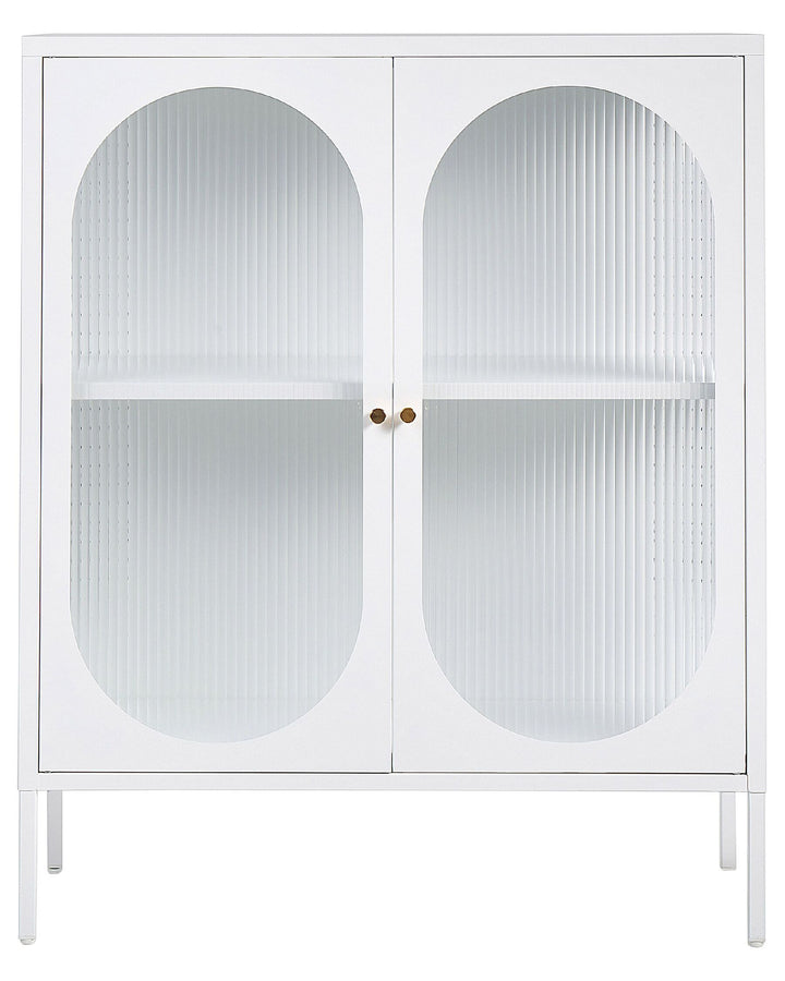 Damyah Steel Display Cabinet White