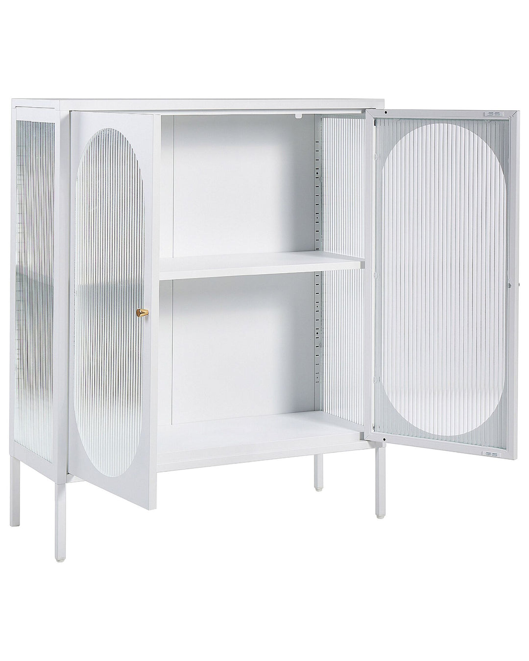 Damyah Steel Display Cabinet White