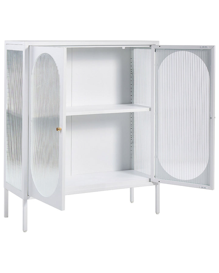 Damyah Steel Display Cabinet White