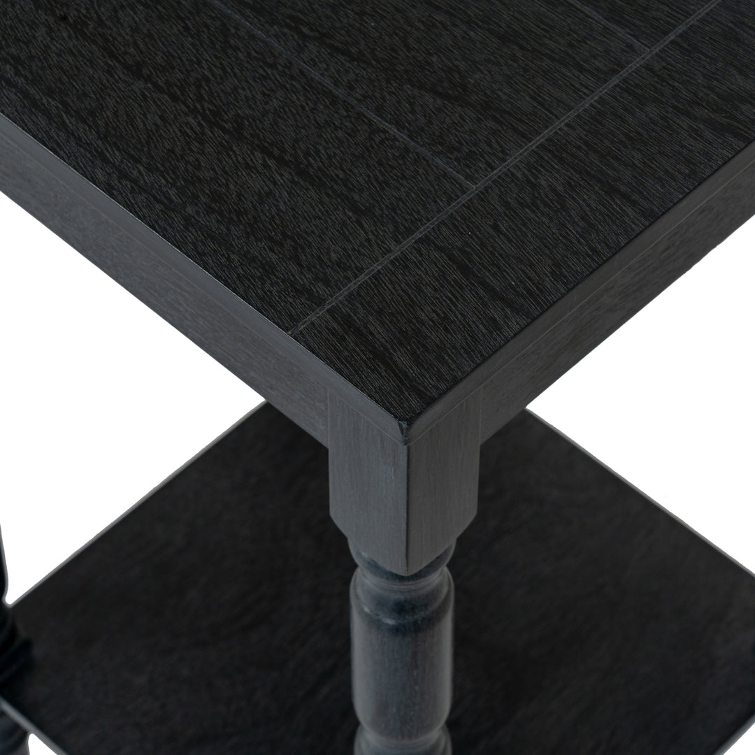 Contour Collection Black Side Table