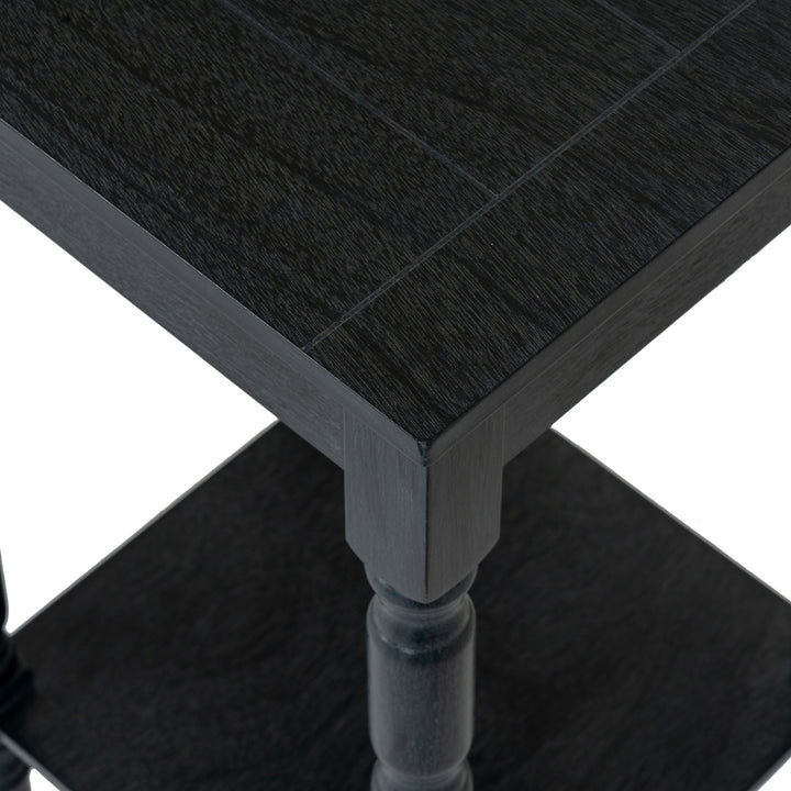 Contour Collection Black Side Table