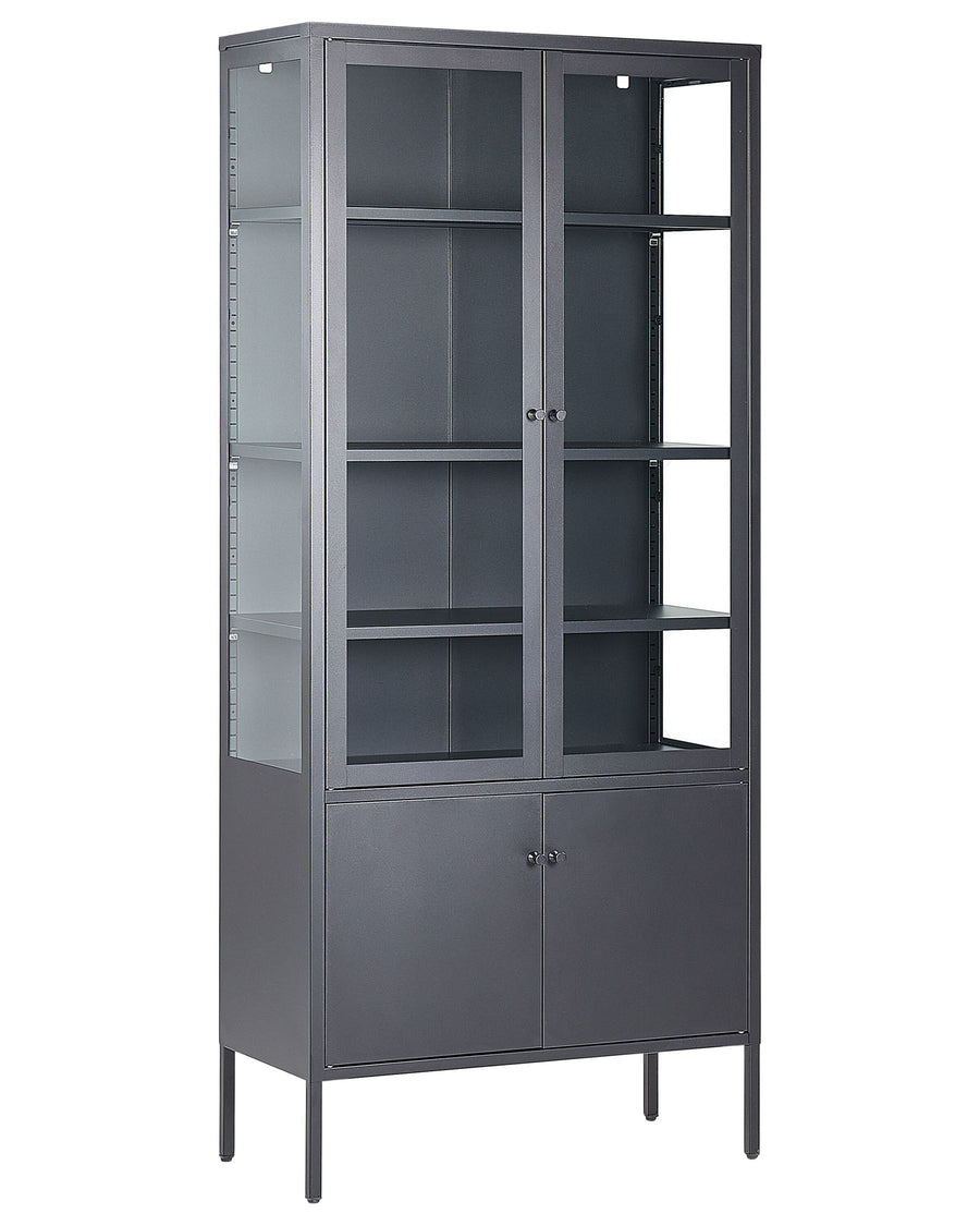 Display Cabinet Oxted Metal Black