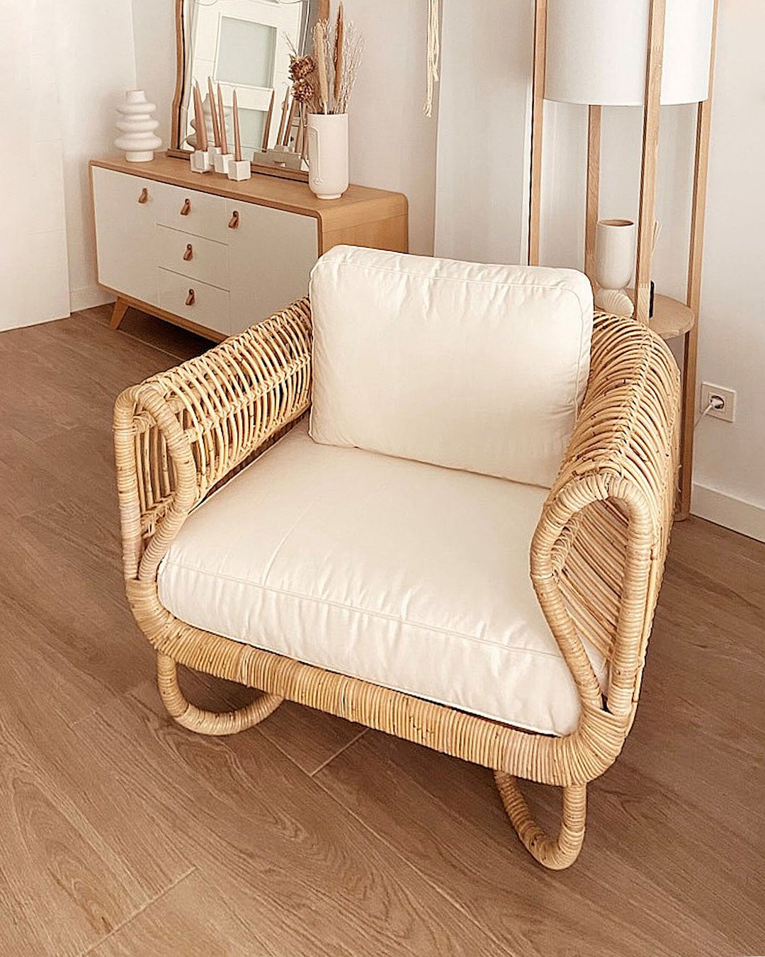 Dolcedo Rattan Armchair Beige