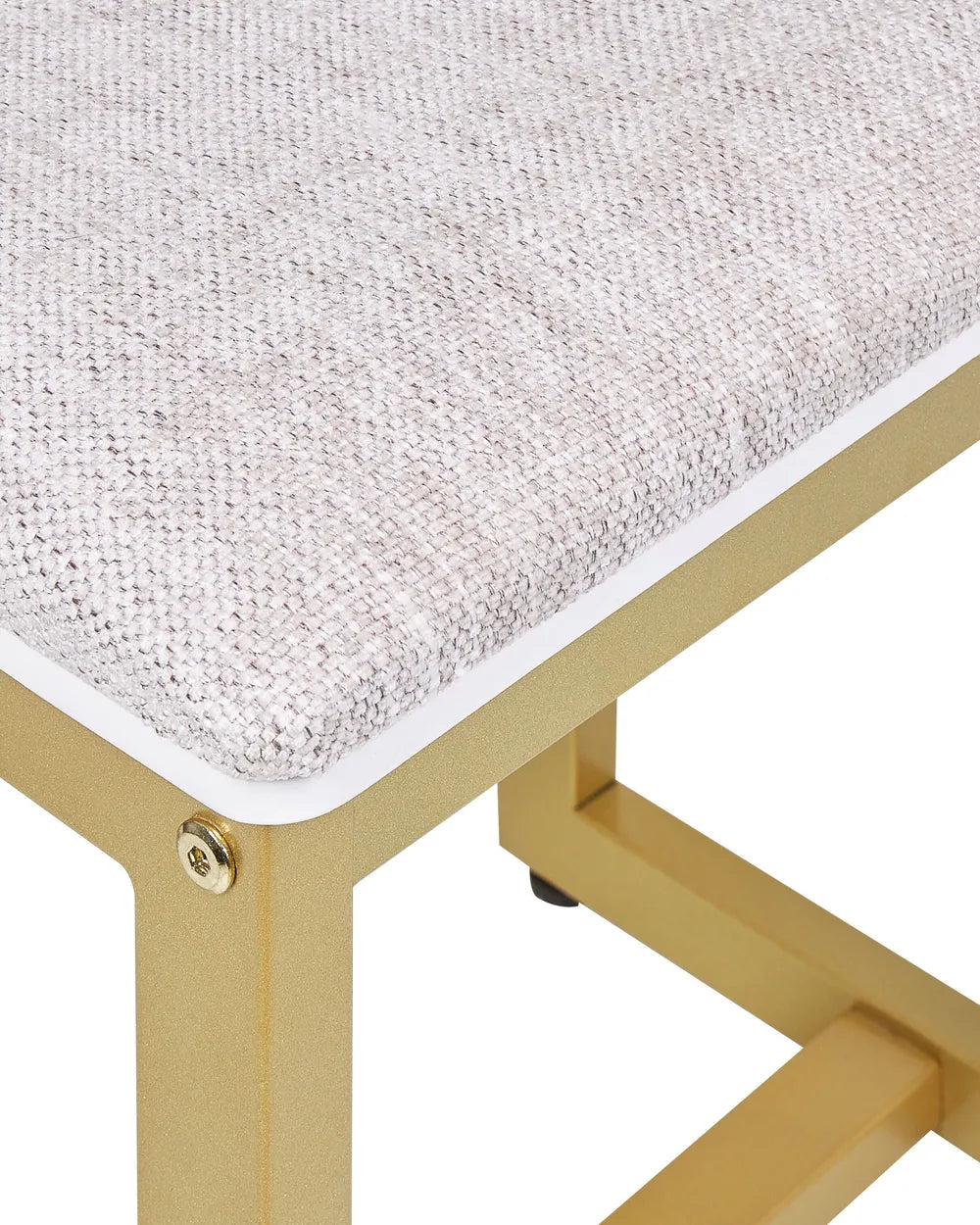 Dressing Table with Mirror and Stool White Averly