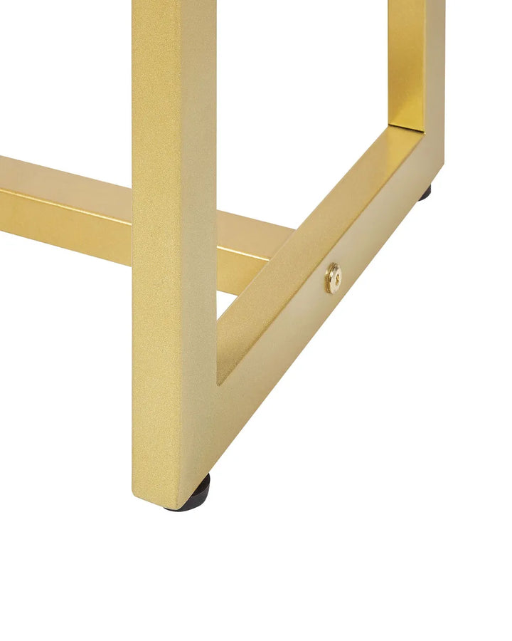 Dressing Table with Mirror and Stool White Averly