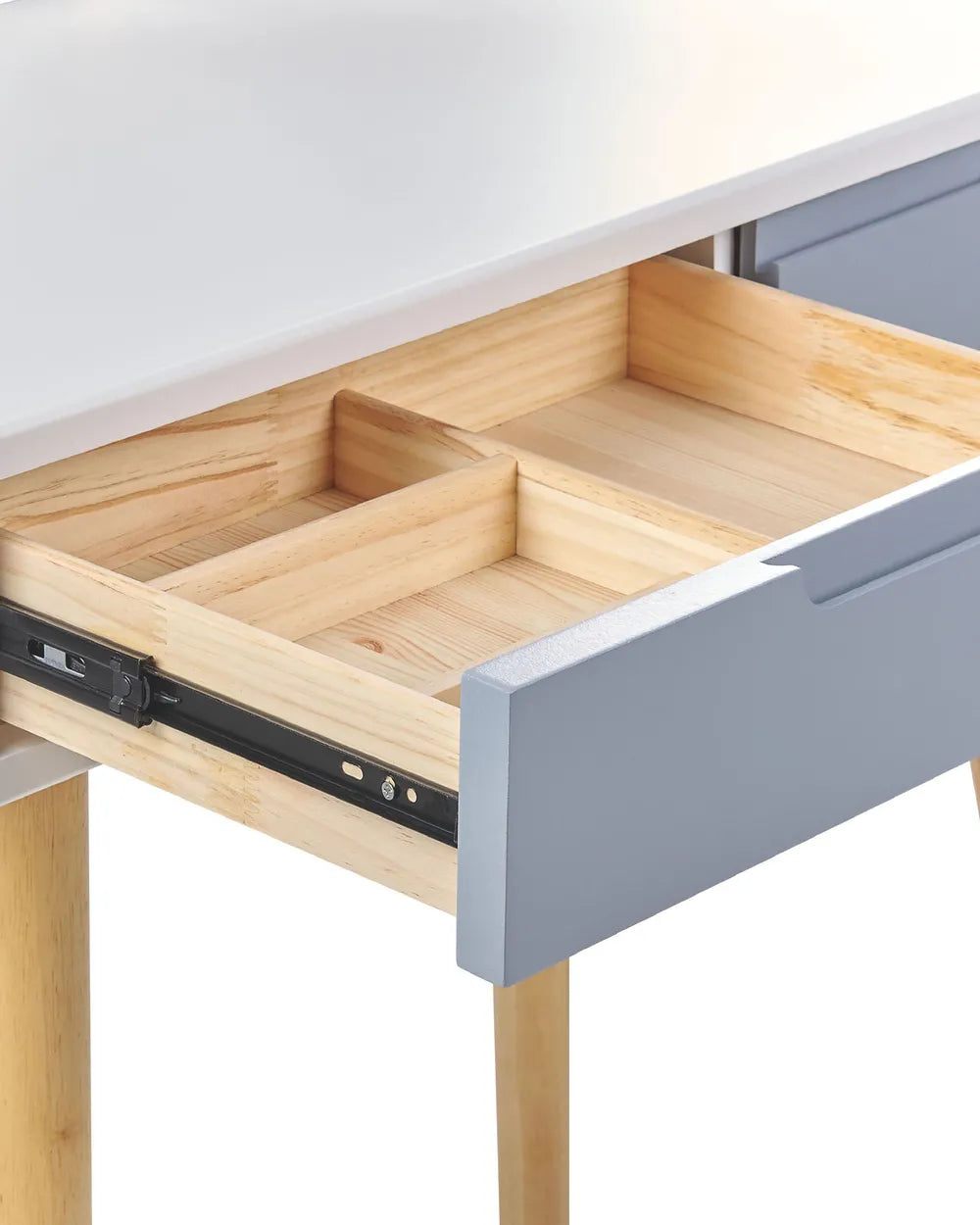 Dressing Table with Mirror and Stool White Valencia