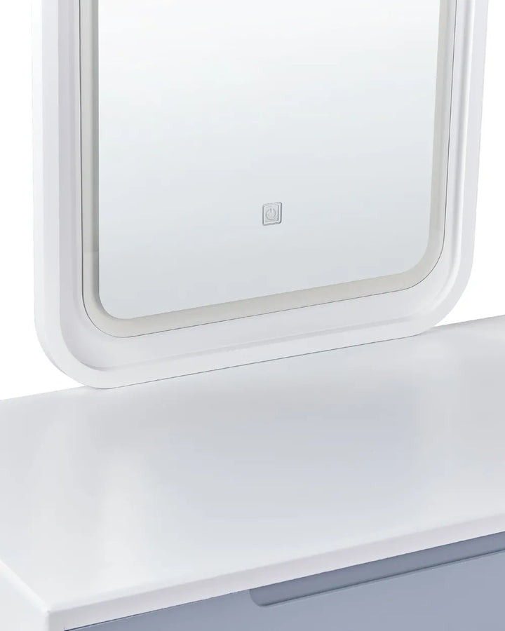 Dressing Table with Mirror and Stool White Valencia