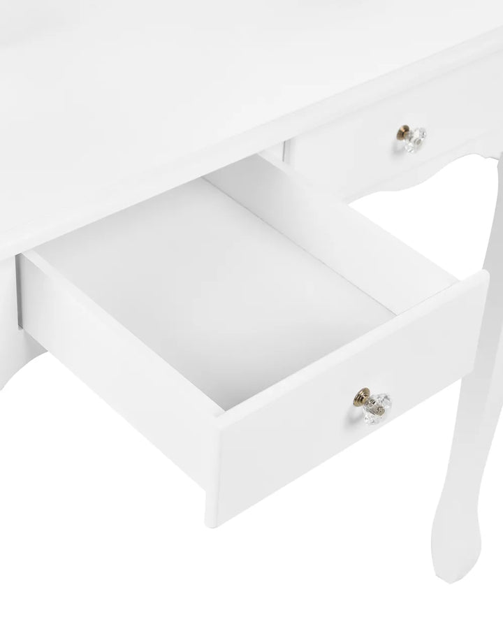 Dressing Table with Mirror and Stool White Remi