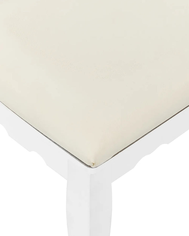 Dressing Table with Mirror and Stool White Remi