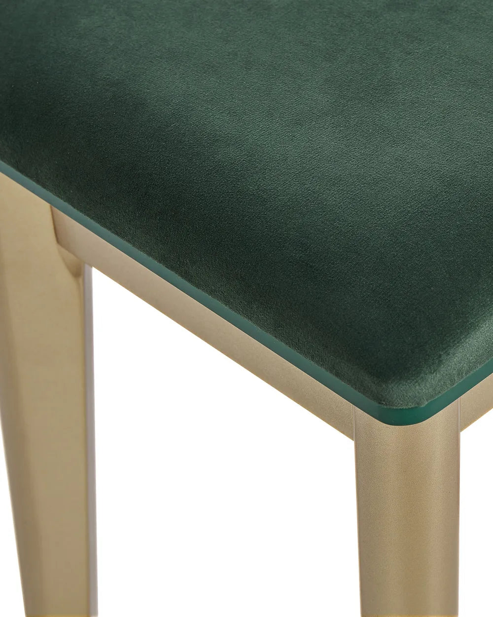 Dressing Table with Mirror and Stool Emerald Green Lunara