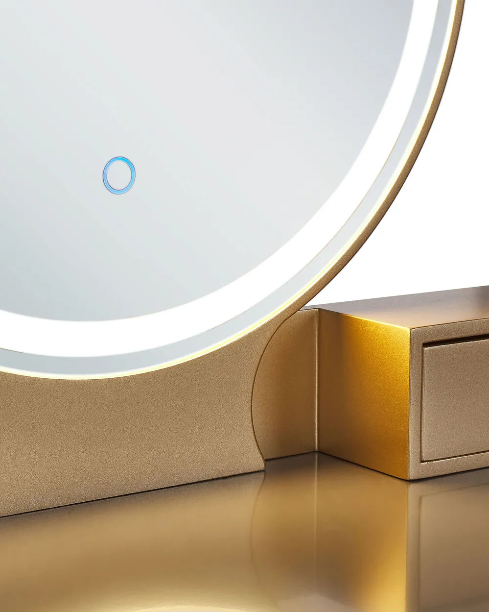 Dressing Table with Mirror and Stool Grey Bellora