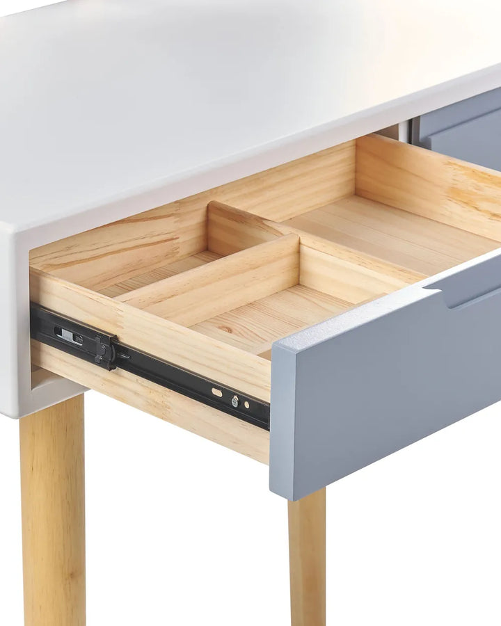 Dressing Table with Mirror and Stool White Zavyn