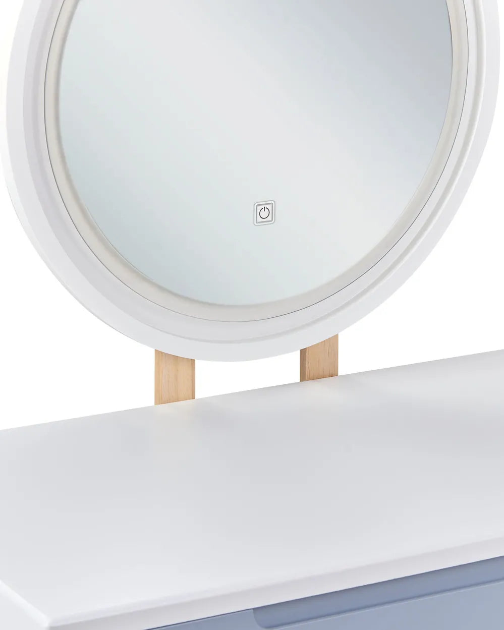 Dressing Table with Mirror and Stool White Zavyn