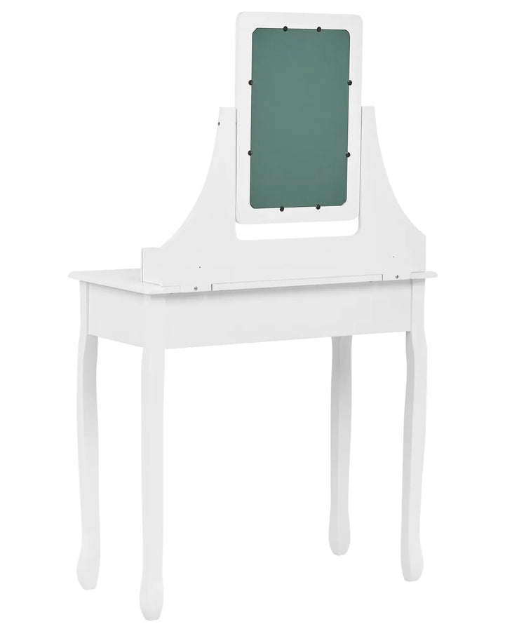 Dressing Table with Mirror and Stool White Ardelle