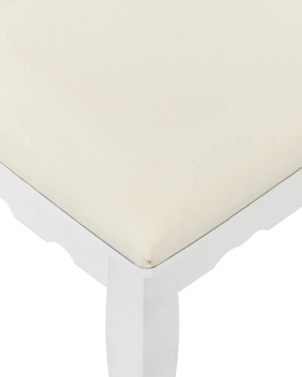 Dressing Table with Mirror and Stool White Ardelle