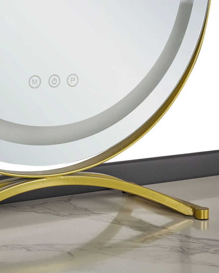 Dressing Table with Mirror and Stool Grey Novara