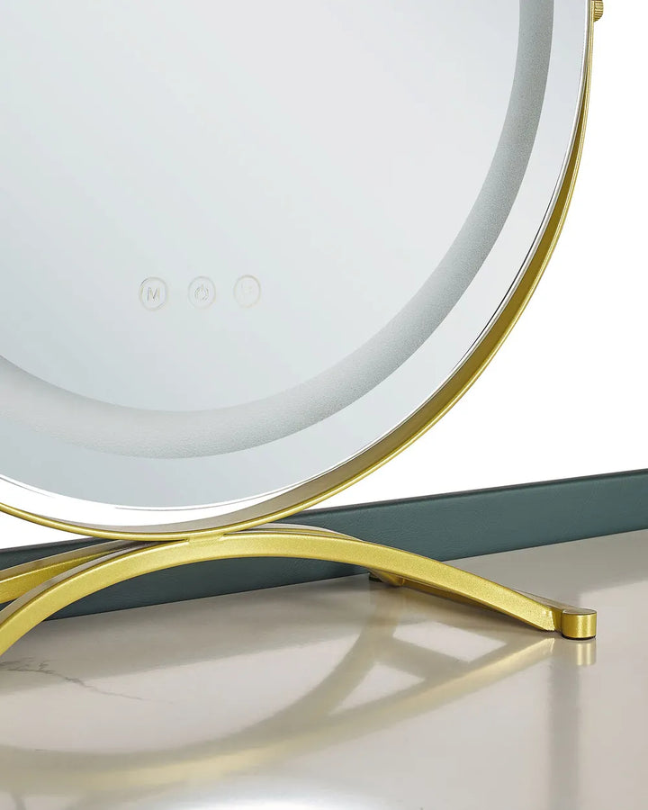 Dressing Table with Mirror and Stool Dark Green Emerelle