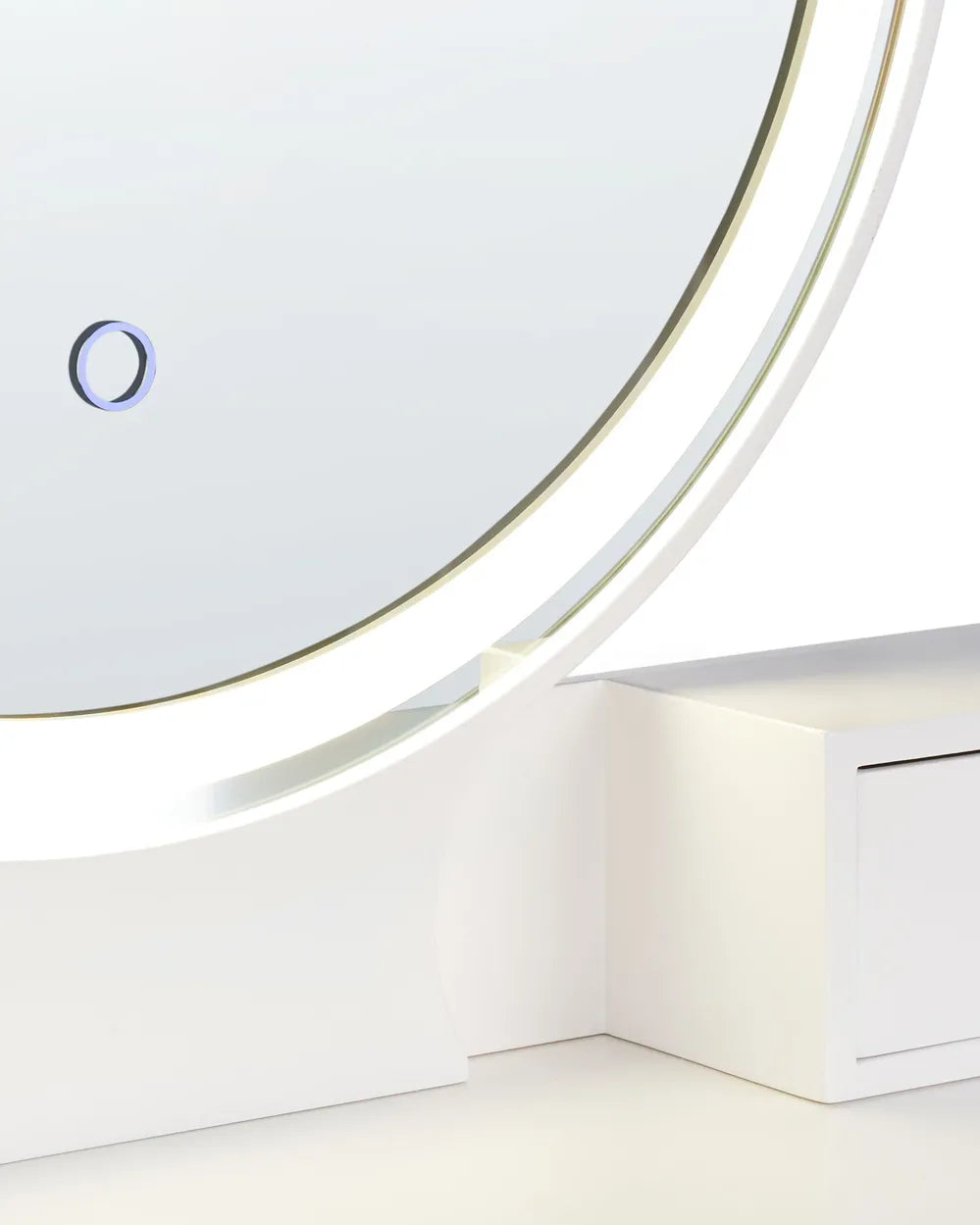 Dressing Table with Mirror and Stool White Fendra