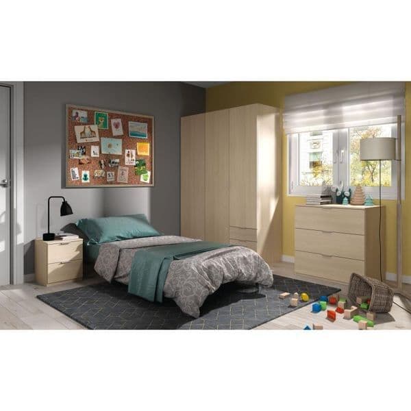 Carlton Light Oak 3-Door MultiDrawer Wardrobe