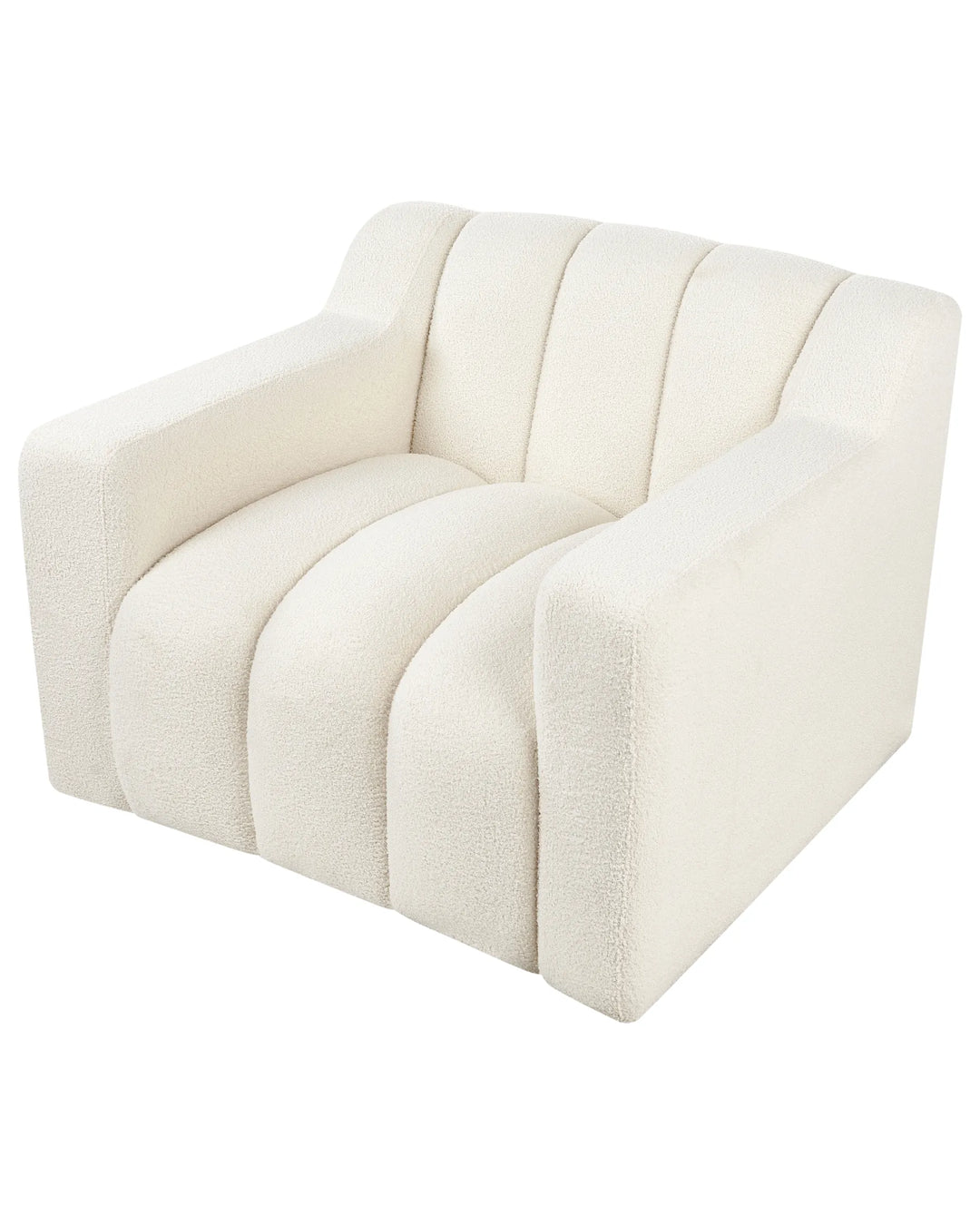 Armchair Boucle Off-White Allianah